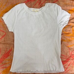 Ultra Flirt White Eyelet Short Sleeve Top
